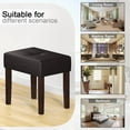 thumbnail image 6 of FAGAGA Small PU Leather Bench with Wood Legs Makeup Chair for Vanity, Modern Accent Ottoman Footstool for Makeup Room, Living Room, Bedroom, Entryway |Cherry, 6 of 7