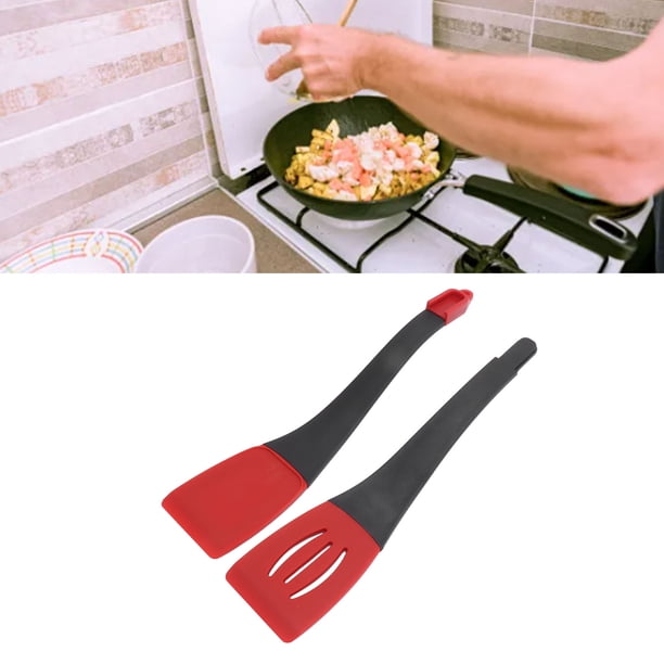 Pinzas De Cocina De Silicona 3 En 1, Pinzas Antideslizantes Para Alimentos, Pinzas De Cocina Con Espátula, Espátula Para Fugas, Clip Para Alimentos Para Hornear, Freír Y Asar