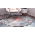 thumbnail image 2 of Unique Loom 3139677 5 ft. 5 in. x 5 ft. 5 in. Malecon Baracoa Round Rug, Light Blue, 2 of 2