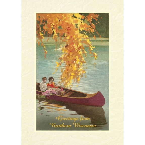 Vintage Lined Notebook Greetings from Northern Wisconsin, (Paperback)