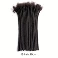 thumbnail image 1 of FNNMNNR 4-18 Inch 0.6cm Width 100% Human Hair Dreadlock Extensions Men/Women  Full Handmade Permanent Loc Extensiosn Human Hair, 1 of 7