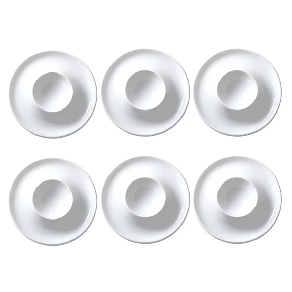 OIUR 4/6Pcs White Egg Cups Food Grade BPA Free High Durability Compact Size Portable Boiled Egg Holders Set