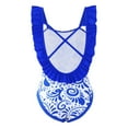 thumbnail image 3 of NAFUU Toddler Girls Swimsuit Ruffled Prints Bikini Adorable Comfortable Suit For Kids Tankini Swimsuits For Girls Sizes 6-7 Years, 3 of 6