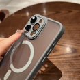 thumbnail image 4 of Matte Case For iPhone 15 14 13 12 11 Pro Max Plus Clear For Magsafe Magnetic Wireless Charge Lens Protection Frosted Cover funda, 4 of 7
