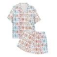 thumbnail image 3 of YDLCAFD Tenues pour Filles Ensembles de Pyjamas 2 Pcs pour Enfants Imprimé Graphique Chemise à Manches Courtes à Boutons Shorts Ensemble de Pyjama, 3 of 3