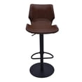 thumbnail image 2 of Armen Living Zuma Metal Adjustable Swivel Bar Stool in Vintage Coffee, 2 of 5