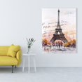 thumbnail image 2 of Eiffel tower sketch with an handwritten message - 36"x48" canvas - Print on demand, 2 of 5