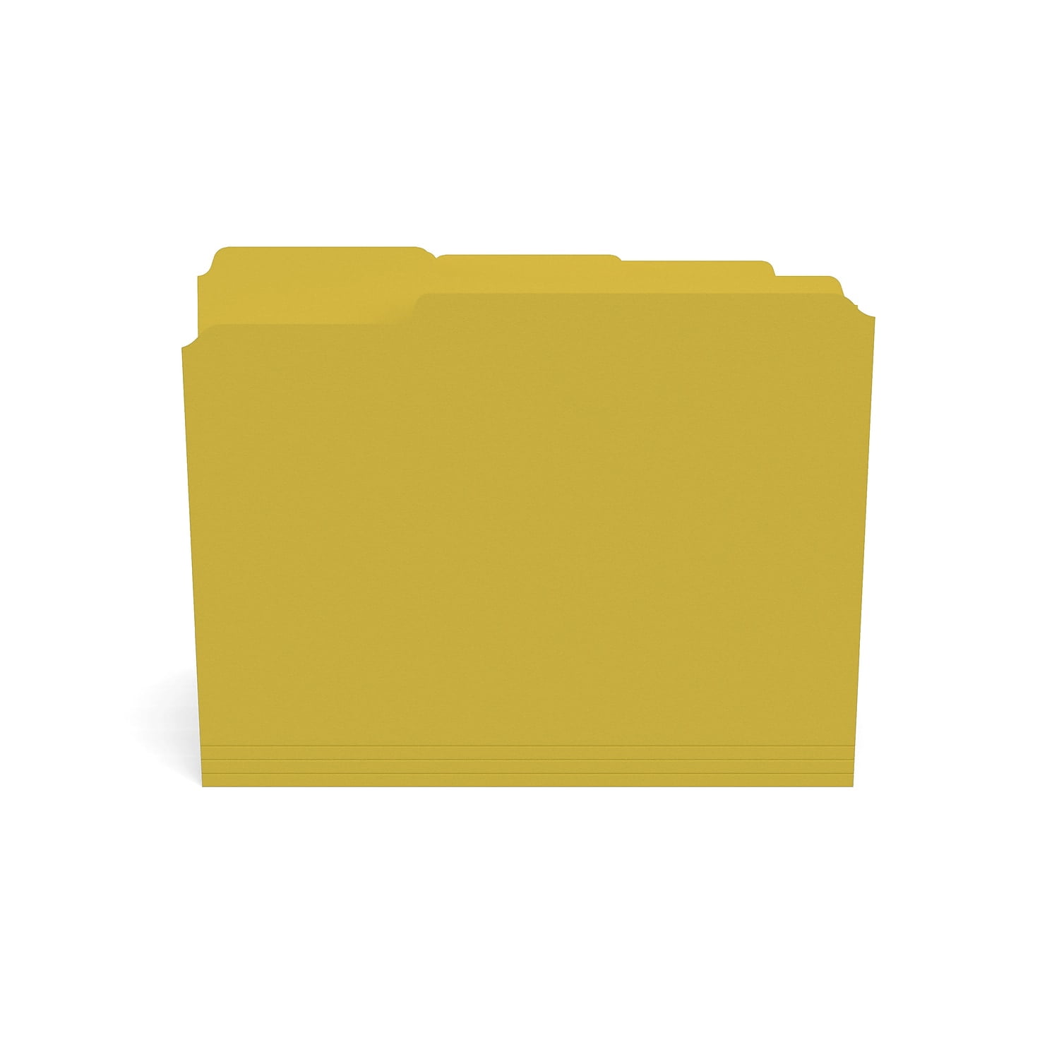 Staples File Folders w/ Reinforced Tabs Letter 3 Tab Yellow 100/BX TR508903