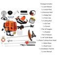 thumbnail image 3 of Limorve 52CC Gas Weed Trimmer, 5 in 1 Lawn Mower, Cordless Hedge Trimmer, 2-Stroke Brush Cutter, Handheld Chainsaw Hedge Pruner-Orange, 3 of 10
