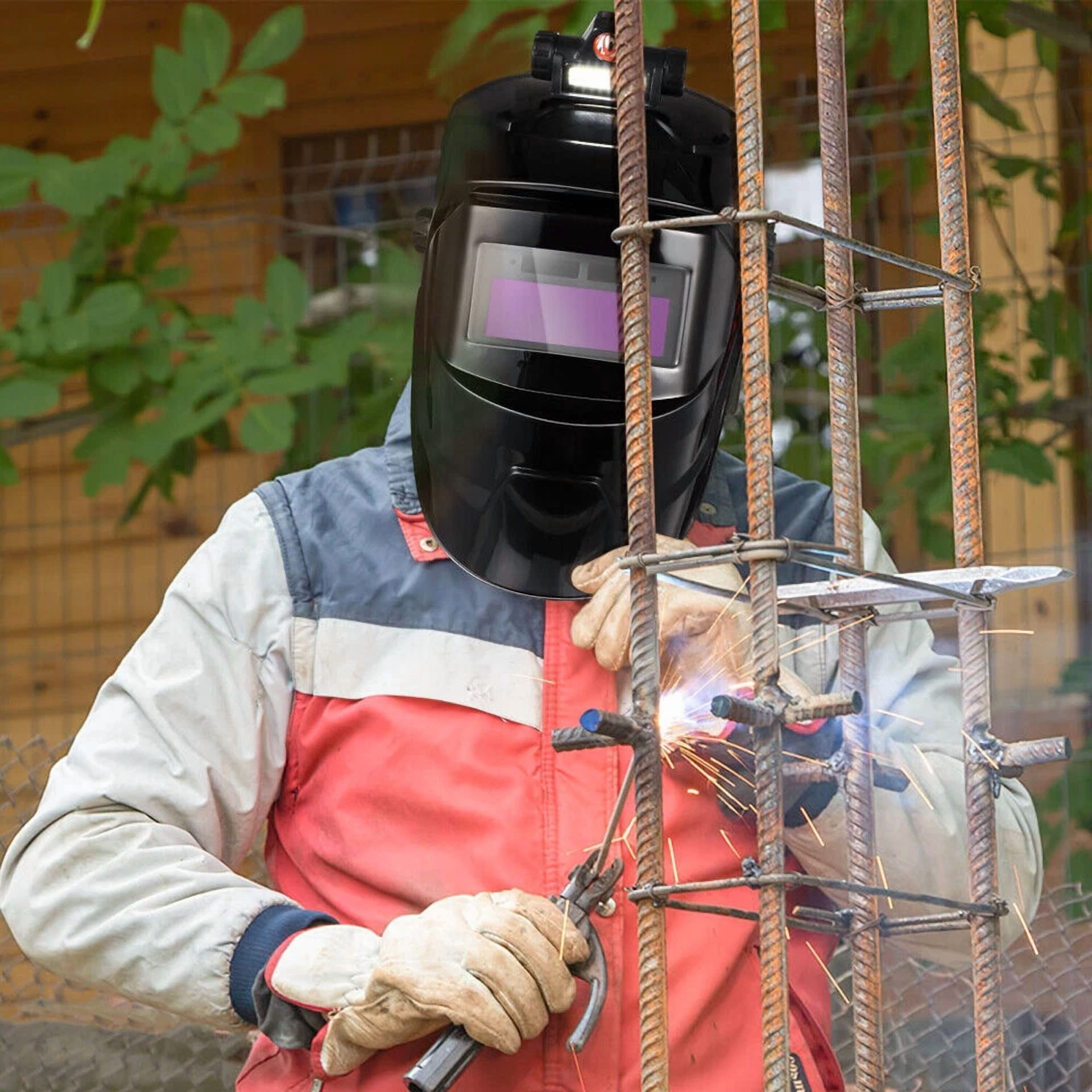 CIRCLE- Welding Helmet Mask Auto Darkening Welder Arc Tig Mig Grinding Solar Powered Us