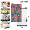thumbnail image 6 of Yayeee 100% Cotton Hand Towels for Bathroom 16" x 28" Soft Absorbent Kitchen Towel, Red Christmas Leaves, 6 of 7