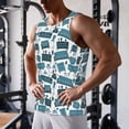 thumbnail image 5 of Daiia Modern Furniture Printed Men's Quick Dry Fit Muscle Tank Top Slim-Fit Tank Workout Tank Top Lightweight Sports Tank Top-Large, 5 of 7