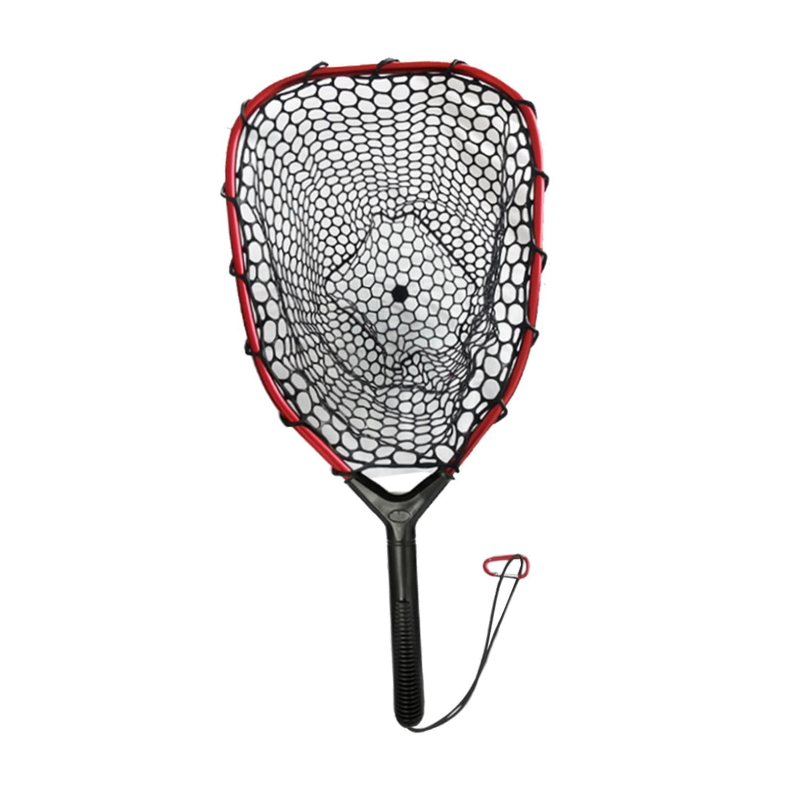 QccHieUs Fishing Landing Net Catching Mesh Net Nonslip Grip Sturdy Fishing Tool Catch and A