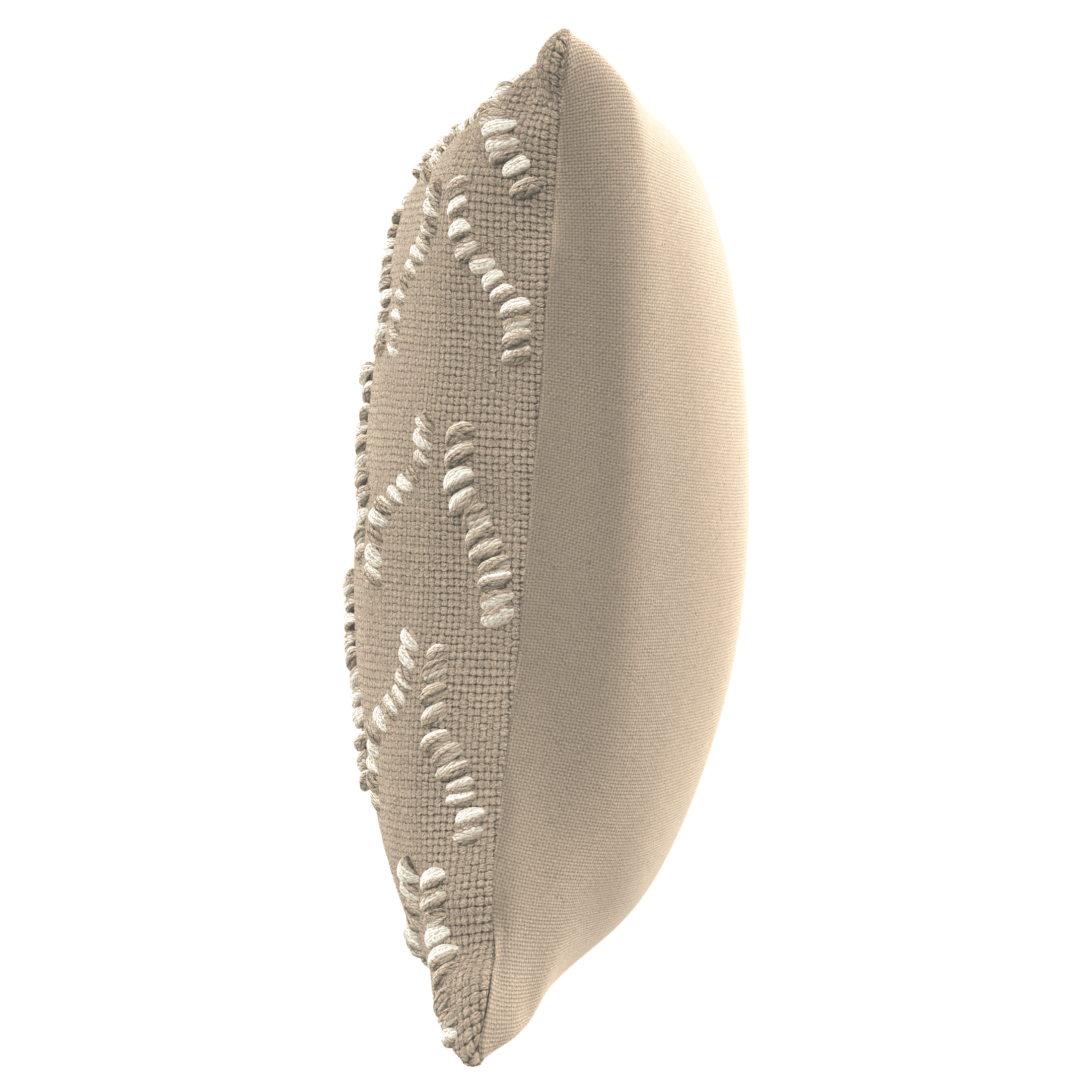 HOMETRENDS 20" x 20" Hummus Outdoor Eco Toss Cushion, Removable Cover
