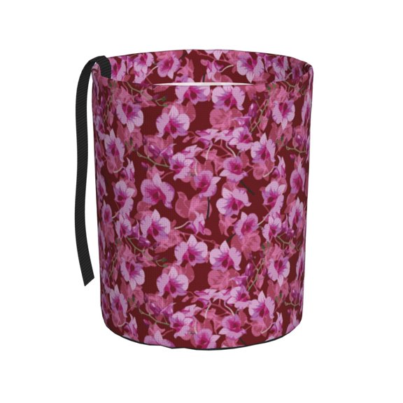 Naloa Orchids Flowers Car Trash Can Garbage Car Accessories Trash Can Car Waste Bin for for Driver and Passenger Any Vehicle