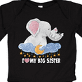 thumbnail image 4 of Inktastic I Love My Big Sister Cute Elephants with Moon and Stars Boys or Girls Long Sleeve Baby Bodysuit, 4 of 5