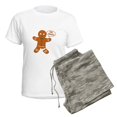thumbnail image 5 of CafePress - Oh Snap Gingerbread Man Women's Light Pajamas - Women's Short Sleeve Print T-Shirt and Pants Light Cotton Pajama Set, 5 of 7