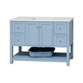 thumbnail image 4 of Lakeshore 48" Bathroom Vanity with Powder Blue Cabinet and Engineered White Top, 4 of 6