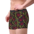 thumbnail image 2 of Pofeuu Burgundy Peony Flowers Print Men’s Boxer Briefs, Moisture-Wicking Underwear, Regular,Trunk-XX-Large, 2 of 5