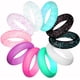 thumbnail image 1 of Alianzas de boda de silicona para mujer, finas y apilables fabricadas en caucho duradero, 1 of 5