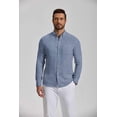 thumbnail image 3 of COOFANDY Men' Linen Long Sleeve Shirt Button Up Shirts Relaxed Fit Casual Shirt Beach Wedding Shirts, 3 of 6