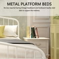 thumbnail image 4 of alazyhome White Platform Metal Bed Frame, Suitable All Ages, Queen, 4 of 7