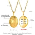 thumbnail image 4 of Custom Photo Locket Necklace - Oval & Heart Shaped Locket - Gold/Silver/Rose Gold Personalized Image Necklaces for Women, 4 of 13
