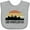 AC-Heather Grey, variant on Inktastic Los Angeles California Skyline Retro Boys or Girls Baby Bib