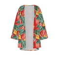 thumbnail image 4 of UVEASISHA Women's Kimono Tops,Womens Summer Beach Boho Chiffon Kimono Cardigans Sheer Open Front Cover Ups Tops Dressy Hawaiian Vacation 2025 Winter Sales,Red,XL, 4 of 4