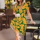 thumbnail image 3 of Easygdp Orange Lemon para Vestido Transpirable de Mujer, Vestido Suelto de Manga Corta con Pliegues y Bolsillos para el Verano, 3 of 6