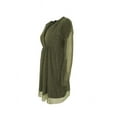 womens long sleeve green dress