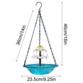 thumbnail image 2 of Rewenti Solar Cascades Hanging Bird Bath Fountain Large Hummingbird Water Glass Bowl Pump, 2 of 5