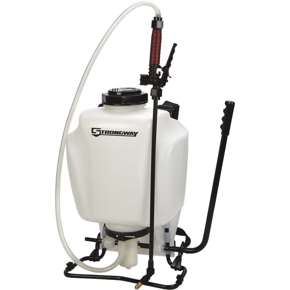 Strongway Backpack Sprayer, 4-Gal. Tank, 90 PSI, 0.5 GPM Flow, Viton Seals