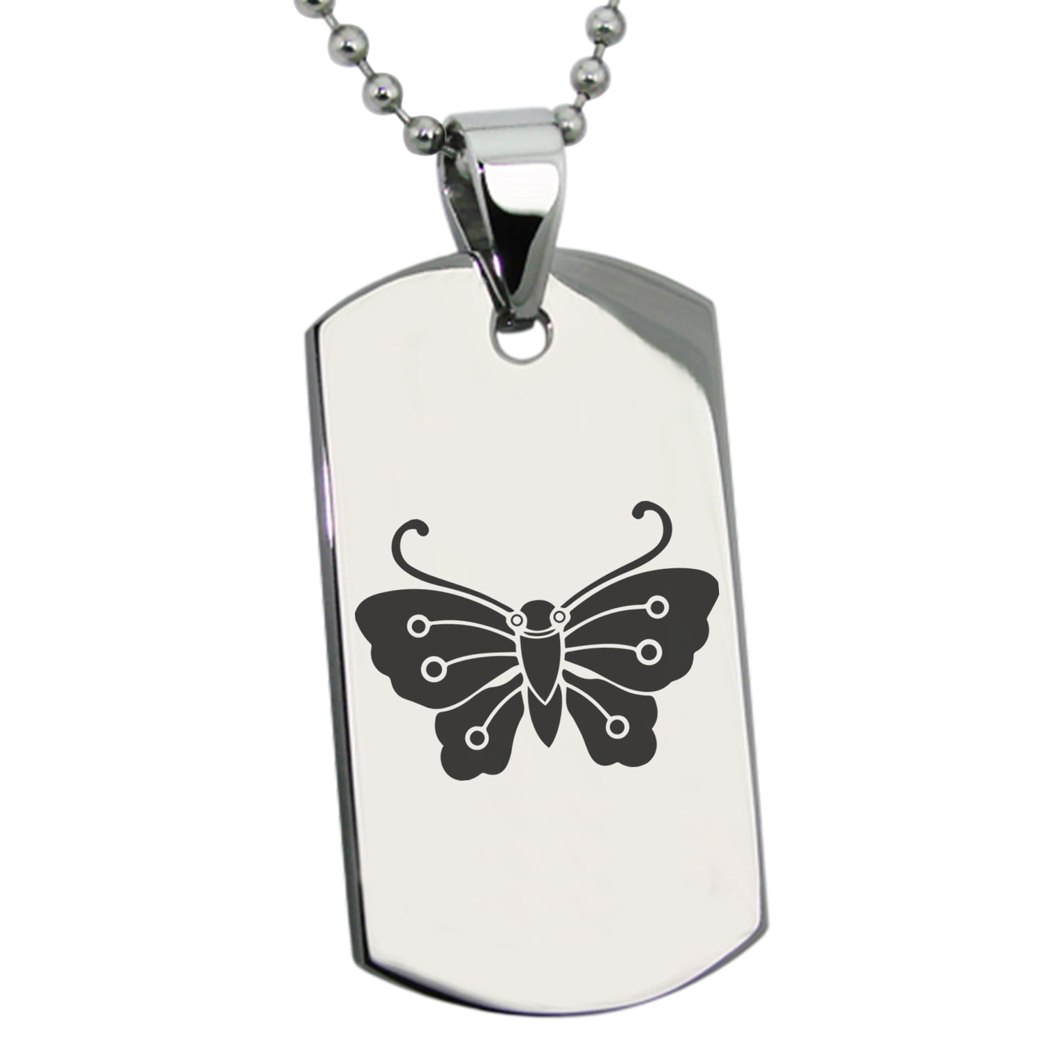 butterfly dog tag