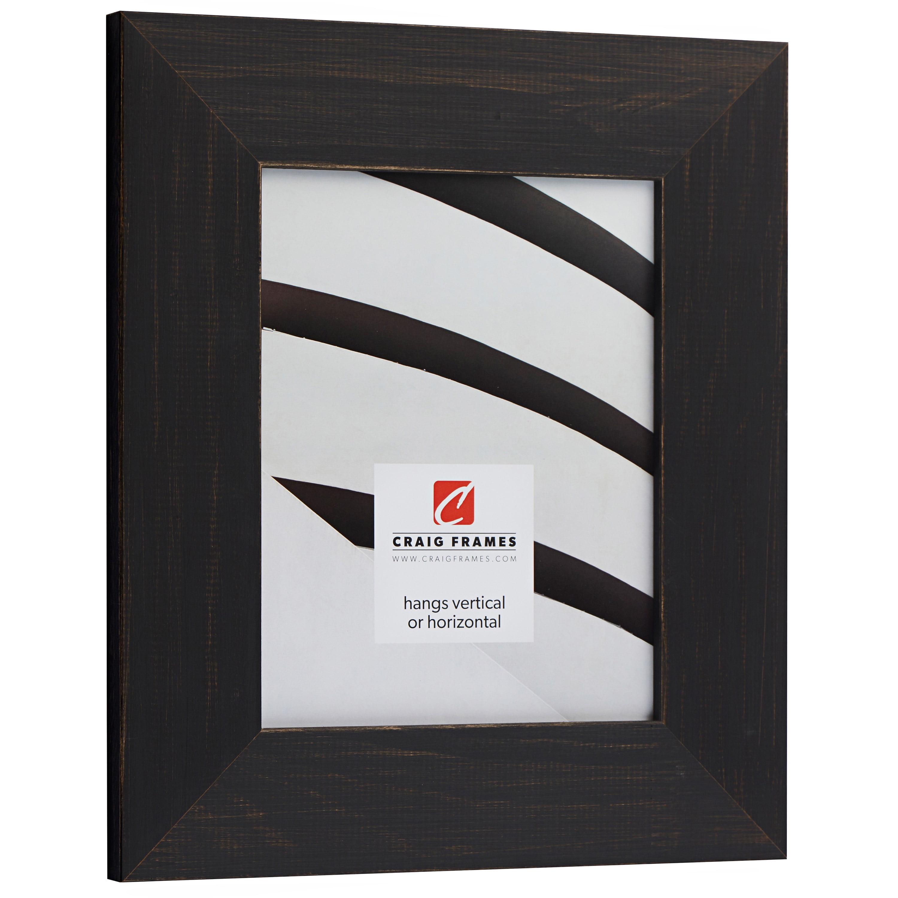 Craig Frames Jasper Wide, 18x24 inch Picture Frame, Country Charcoal Black