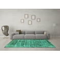 thumbnail image 3 of Ahgly Company Indoor Rectangle Oriental Turquoise Blue Industrial Area Rugs, 8' x 10', 3 of 4