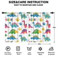 thumbnail image 2 of Blackout Kids Curtains,White Dinosaurs ROAR Pattern Childrens Insulated Curtains Set Of 2,Bedroom Essentials,Toddler Room Decor 42"x54", 2 of 5