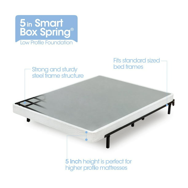 Zinus 5 Inch Low Profile Smart Box, Low Profile Box Springs For King Bed