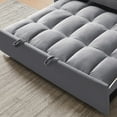 thumbnail image 3 of Pull Out Sofa Bed Loveseat Sleeper with Twin Size Memory Mattress N/A gray 338 Fabric Tight Seat Loveseat, 3 of 5