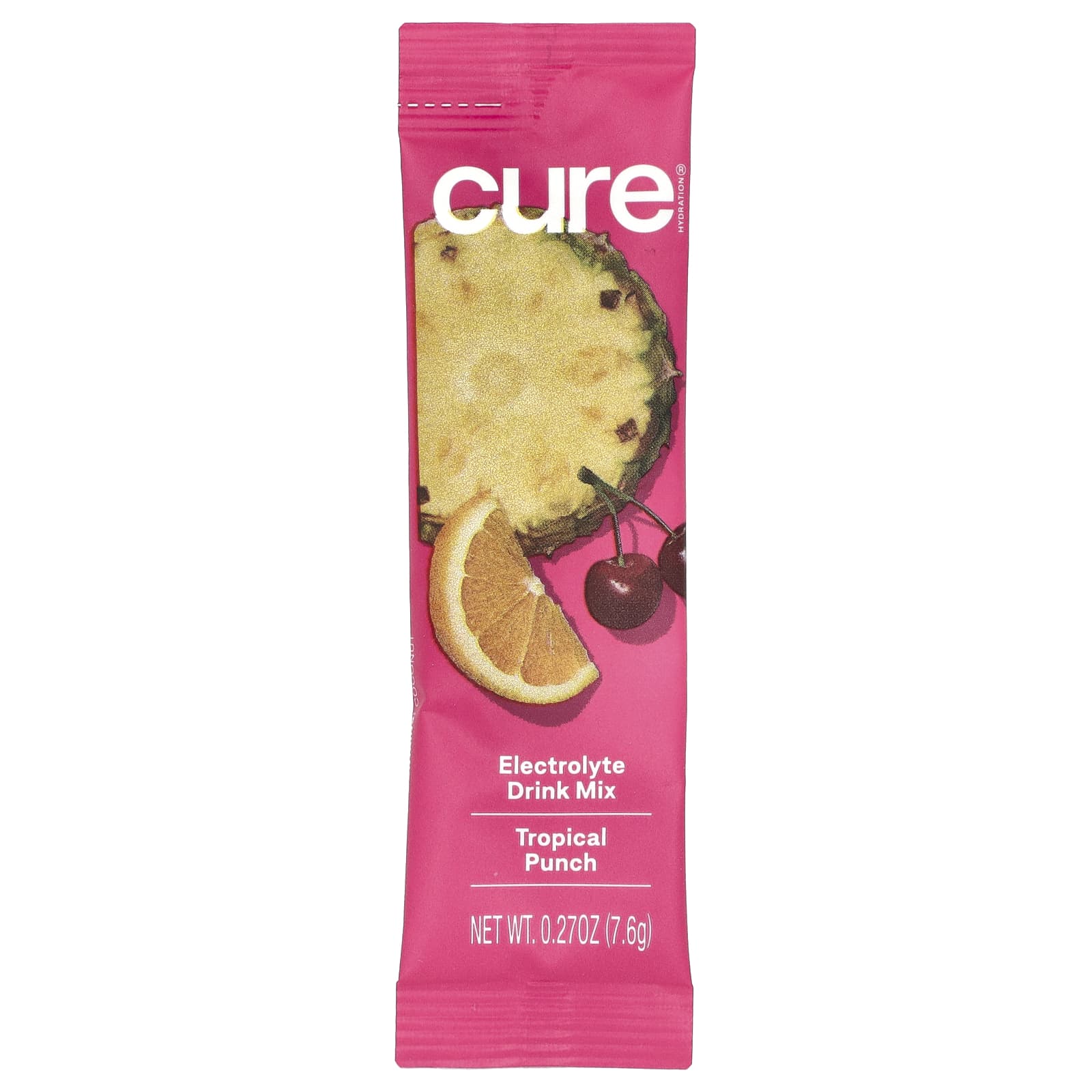 Cure Hydration, Electrolyte Drink Mix, Tropical Punch, 14 Packets, 0.27 oz