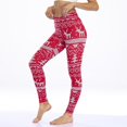 thumbnail image 4 of Mallas informales de Feliz Navidad para mujer, Leggings elásticos ajustados de cintura alta, estampados, otoño, 4 of 5