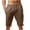Brown, variant on BLTIBY Mens Cotton Linen Shorts Summer Solid Color Elastic Waist Drawstring Beach Short with Pockets Fashion Casual Short Pants Blue M