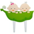 thumbnail image 2 of Unik Occasions A Pea in the Pod Twins Acrylic Cake Topper, Boy and Girl, 2 of 2