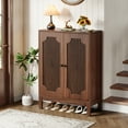 thumbnail image 4 of Tribesigns 6-Tier Shoe Cabinet with Doors, Wooden Shoe Storage Organizer with Adjustable Shelves for Entryway, Bedroom, Closet, Living Room (Holds 20 Pairs, Fits US Sizes 4-14), 4 of 11