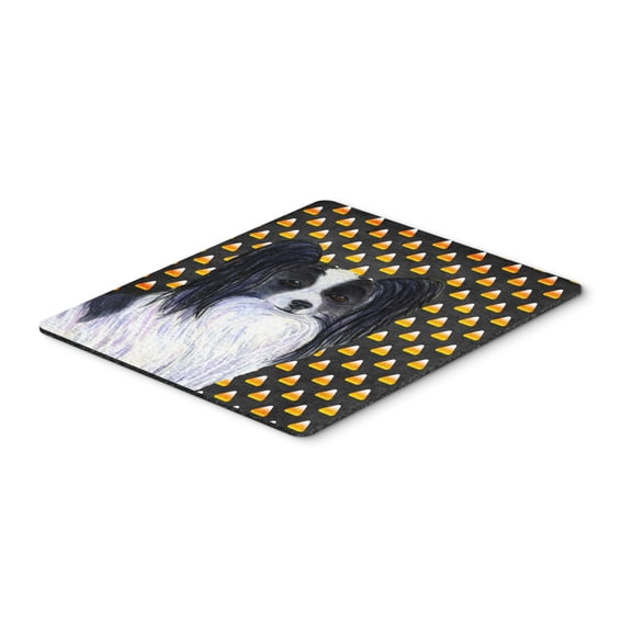 "Papillon Candy Corn Halloween Portrait Mouse Pad Hot Pad or Trivet"