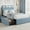 blue, variant on Kselythan Twin Size Bed Frame with Storage Headboard and 2 Storage Drawers,Boucle Upholstered Platform Bed with Bookcase,Twin Platform Bed Frames with Wooden Slats Support,No Box Spring Needed
