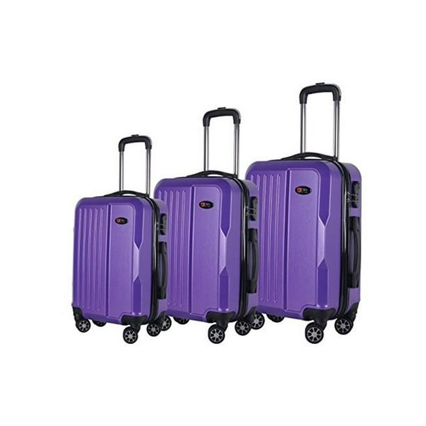 Brio Luggage 1701Purple Hardside Spinner Luggage Set No.1701, Purple