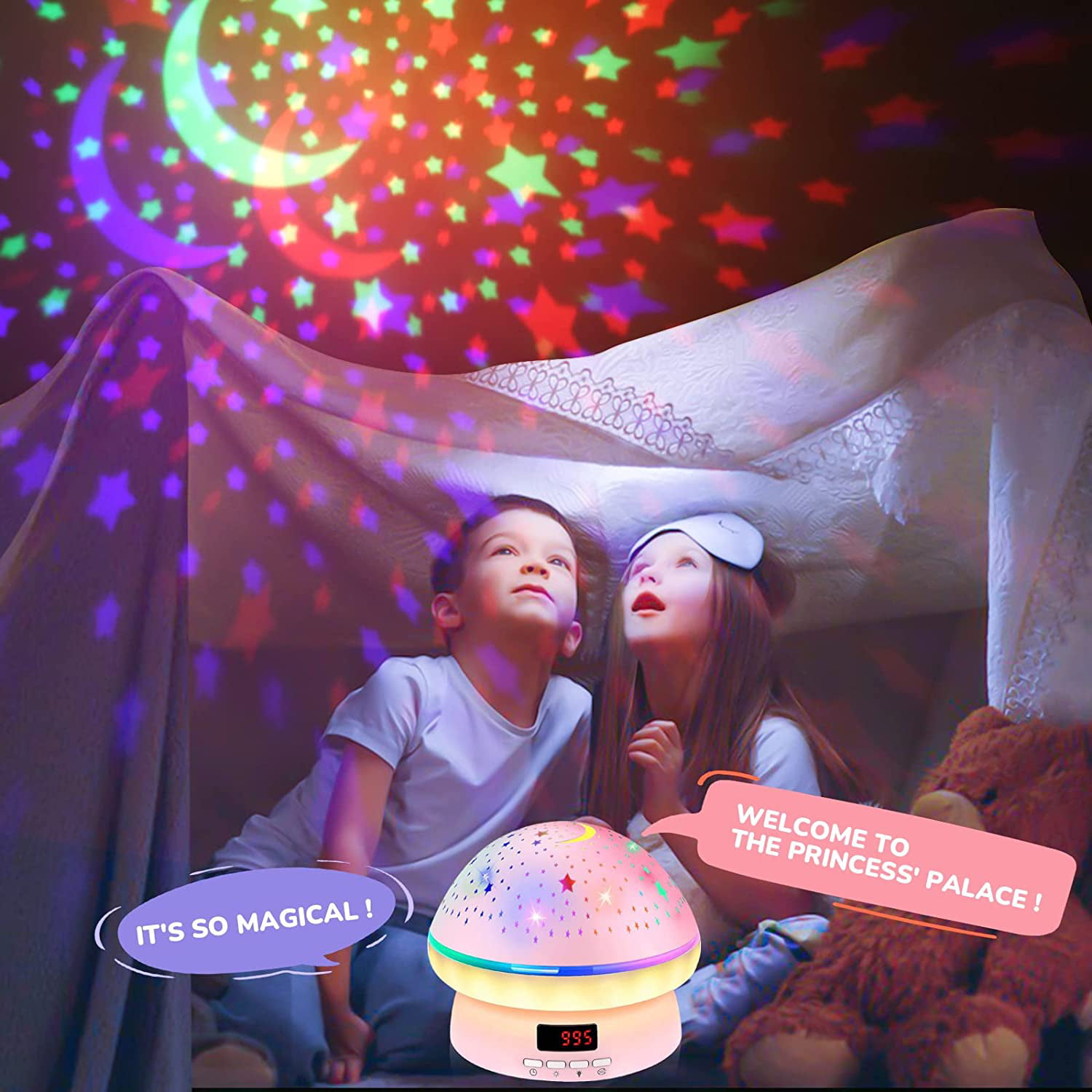 Girls Toys Age 6-8 Star Projector Night Light for Kids Glow in The