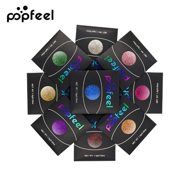 POPFEEL Paleta de sombras de ojos Pigmento Polvo brillante Mate Desnudo Cosmético Maquillaje de belleza (3)