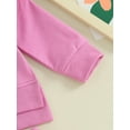 thumbnail image 6 of Suealasg Toddler Girls Outfits Crew Neck Side Slit Long Sleeve Sweatshirts Elastic Waist Pants Infant Baby Girls 2Pcs Clothes Set, 6 of 8